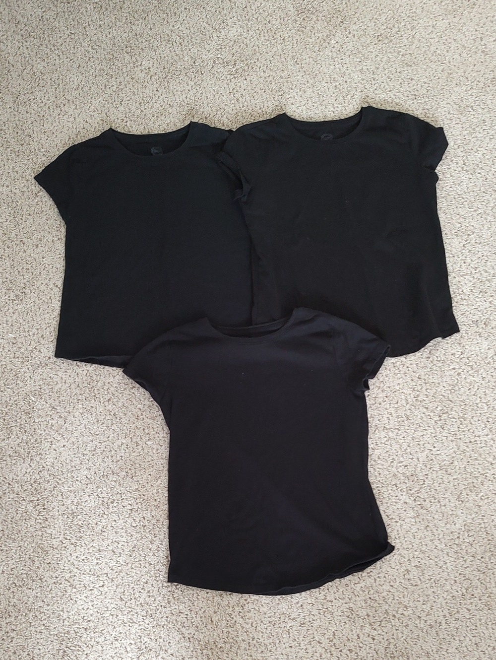 wonder nation Black Short-Sleeve Crewneck Tees - 3 Pack